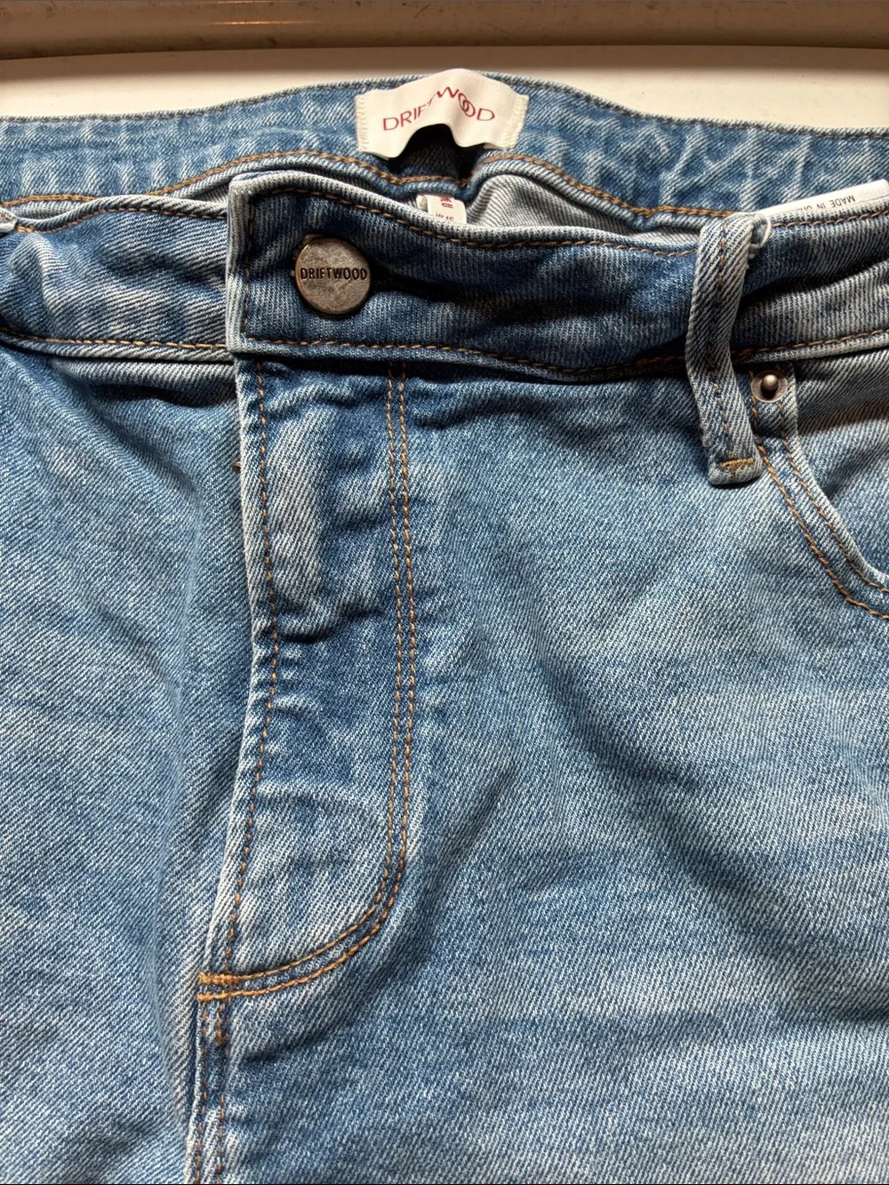 DRIFTWOOD Light Blue Denim Shorts with Floral Embroidery - Picture 5 of 8